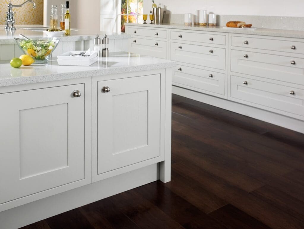 white inset cabinets